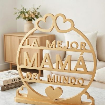 Regalo personalizado con frase en impresión 3D ideal para parejas y familia